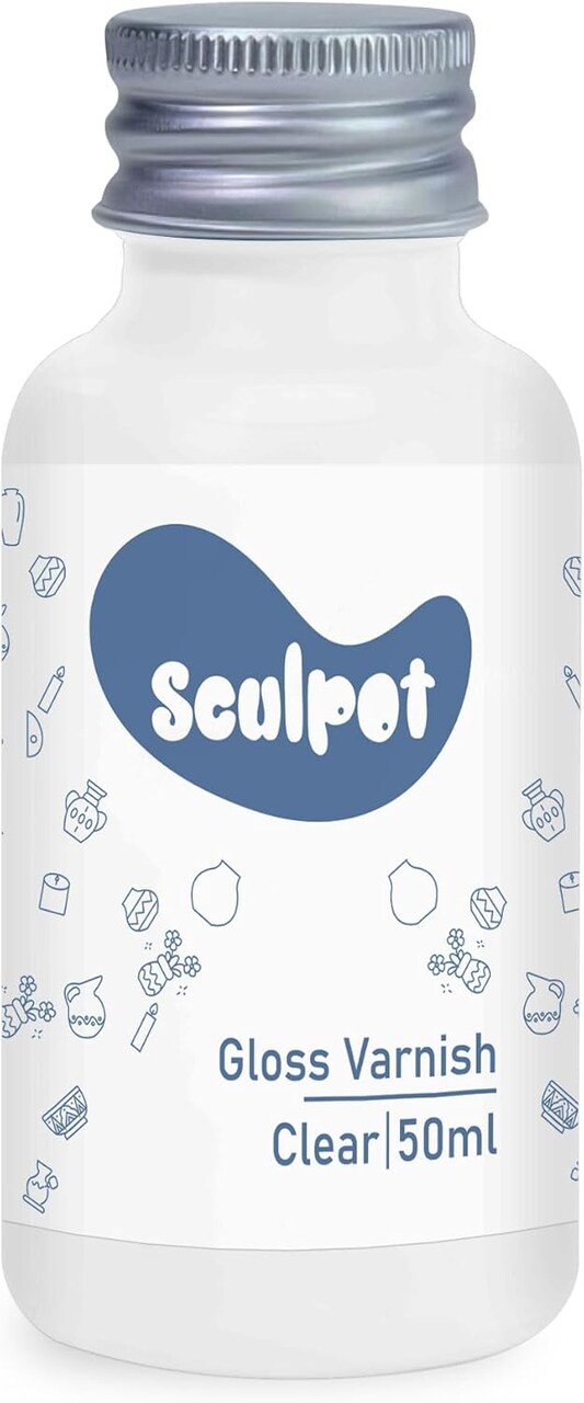 50ml Air Dry Clay Varnish Glaze Sealant, High Luster Finish, Scratch (Gloss)